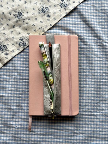 Пенал для блокнота на гумці сріблястий pencilcase_silver фото